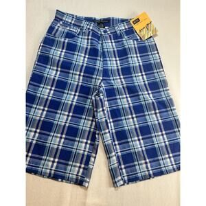 Beyond The Limit Bermuda Size 20 Blue Plaid Skate BTL Mens Shorts